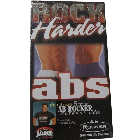 Sealed Ab Rocker Rock Harder Abs VHS Video Tape Exercise Fitness Body by Jake - Picture 1 of 3